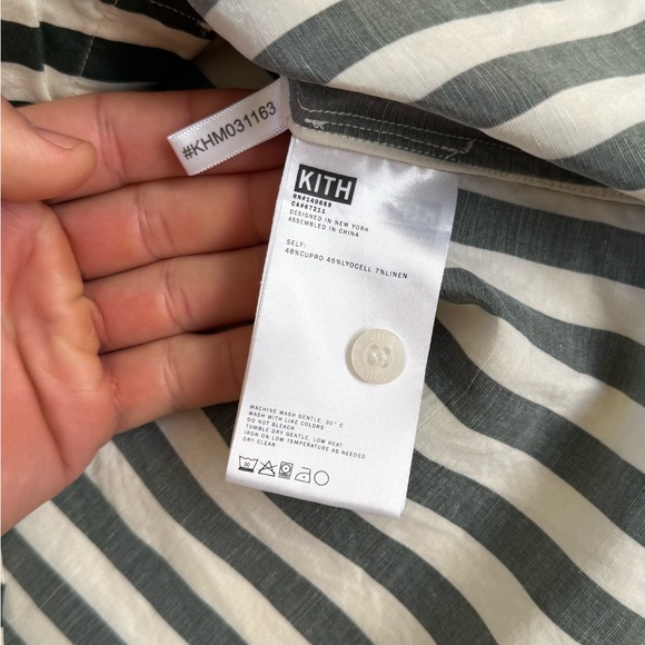 Kith Striped Thompson Camp Shirt in Agate - Size Large - Picture 6 of 12